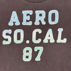 Aeropostale Aero So Cal 87 Graphic T-Shirt Black Blue Green Applique Mens Medium
