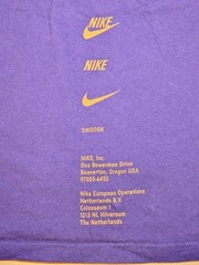 Nike 6.0 Big Logo Mens XXL Purple Gold T-shirt 100% Cotton Activewear Air SB