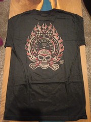 Vince Ray Throttled Skull T-shirt Medium