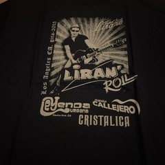 Liran’ Roll Gira USA 2015 Black Concert Tshirt: Size X-Large, Manga corta, rare