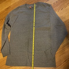 VTG 90s Hanes Beefy Durable Soft Cotton Long Sleeve Grunge Boxy Blank T-Shirt M