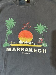 Vintage Maroc Marrakech Men’s Navy Tshirt Size M
