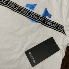 NWT True Religion TR Foil Taping Tee Optic/White – Men’s Size Large. C1