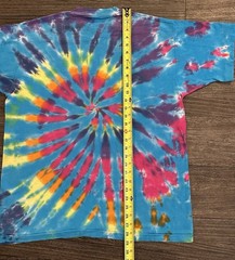 Early 1990s Festival Spiral Tie-Dye Vintage Blank T-Shirt Size XL FOTL