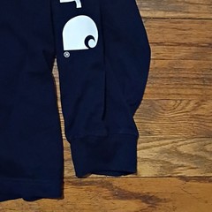 Carhartt Men’s XL T-Shirt Navy Long Sleeve Crew Neck Loose Fit Logo TK0231-M