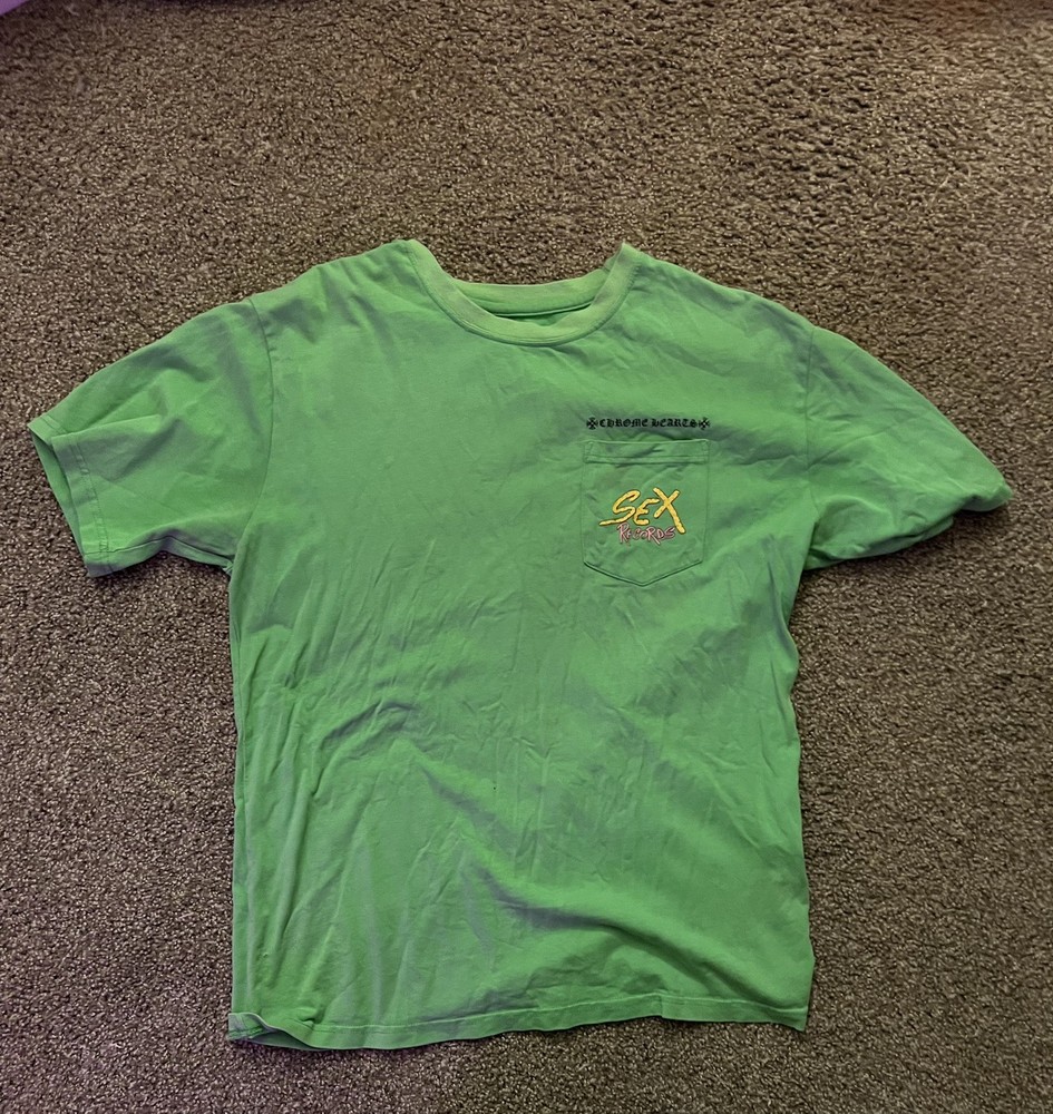 Chrome Hearts Matty Boy Sex Records Green Short Sleeve T-Shirt Large