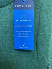 NEW Nautica Mens Green T-Shirt Large Crew Neck Short Sleeve NWT $24.50