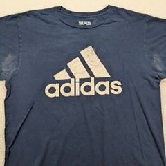 Adidas Shirt Mens XL The Go-To Tee Logo Graphic Crewneck Blue Athletic Casual