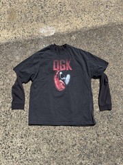 (x2) XXL DGK tshirt + long sleeve ( winter season skater combo lot set) y2k
