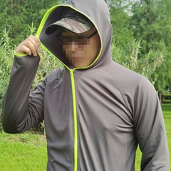 UPF 50+ Men UV Protection Jacket T-Shirt Hoodie Long Sleeve Outdoor Fishing Tops