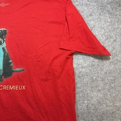 Dog Wearing Scarf Daniel Cremieux T-Shirt Red Men’s XL Fashion Artist