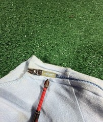 Vintage FUBU The Collection Light Blue Long Sleeve Shirt with Mock Neck Zip