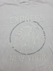 Express T-Shirt Men Medium White Graphic Tee#46578
