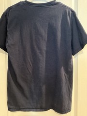 Champion Navy Blue Script Logo T-Shirt – Size Medium