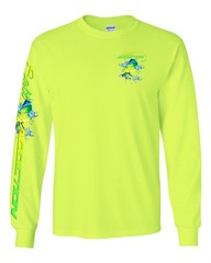Salt Addiction Saltwater Dolphin Fishing Long Sleeve T Shirt Mahi Mahi Cotton