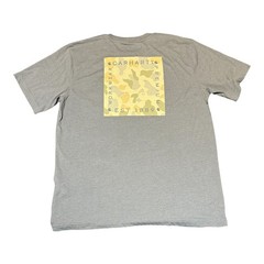 Carhartt Relaxed Fit Short-Sleeve Camo Graphic Pocket T-Shirt Gray