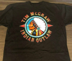 VINTAGE TIM MCGRAW INDIAN OUTLAW 1994 Shirt Classic Black Unisex