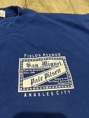 San Miguel Brewery, Double-Sided Graphic (BLUE) T-Shirt, Philippines (Pre-Owned)