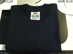 1 NEW PROCLUB COMFORT PLAIN T-SHIRT BLANK NAVY BLUE TEE PRO CLUB S-3XL 1PC