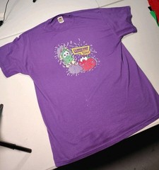 Vtg VeggieTales Shirt Size XL Live! Big Idea Purple Very Rare Clean See Pics