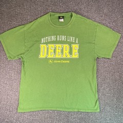 John Deere Shirt Mens XL Green Short Sleeve Graphic-T 100% Cotton Farmer Tractor