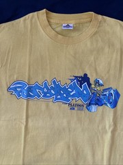 Vintage Yellow Graphic Graffiti Alstyle Apparel T-Shirt Size Large 90s Hip Hop