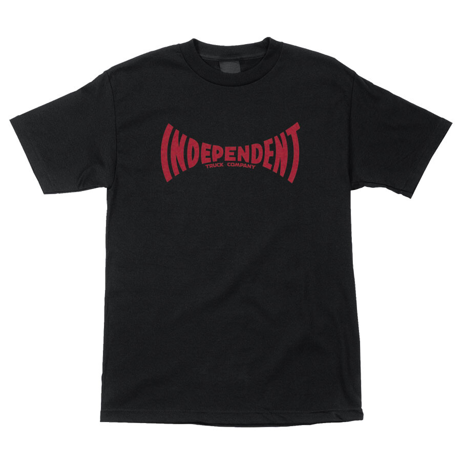 Independent Trucks SPAN Skateboard T Shirt BLACK w/RED Logo