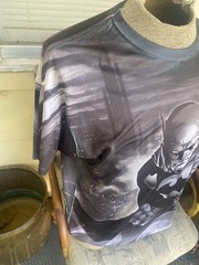 Men’s Batman Stretch T-Shirt Black Sz XLarge DC Comics Batman Full Print Graphic