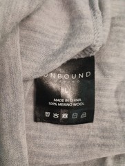 Unbound Merino T-shirt 100% Merino Wool Grey Heather Mens Size L