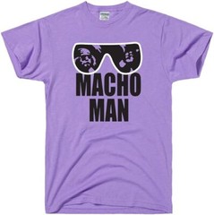 Macho Man WWE VINTAGE style Randy Savage Purple T-shirt Tee