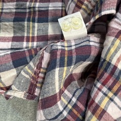 Murano Shirt Men L Plaid Multicolor Linen Button Front Baird McNutt Casual
