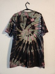 Pink Floyd Adult Black Purple Tie Dye Dark Side of the Moon Tee size medium