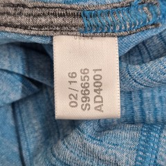 Adidas Men Shirt XL Blue Striped Logo Ultimate Tee Short Sleeve