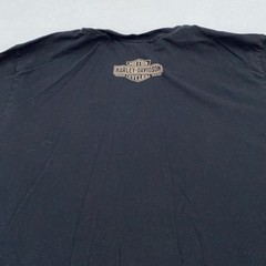 Harley-Davidson Shirt Mens Large Black Winged Number 1 Logo Motorcycle Tee Biker