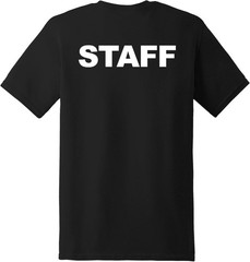 Staff T-Shirt Short Sleeve Uniform Tee Printed Work/Events/Security♮