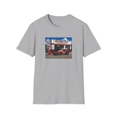 1970s Dirt Modified Race Car Checkered Flag Garage T-Shirt