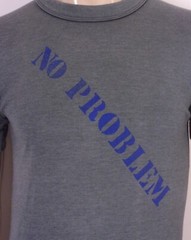 vintage 80s soft stretchy NO PROBLEM T-Shirt BBA Filron Perry Como? SZ L