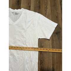 Nordstrom V-Neck T-Shirt Mens Large White Adult Supima Cotton Short Sleeve