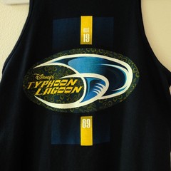 Vintage Disney Typhoon Lagoon Tank Top Mens Large Black Water Park Est 1989 WDW