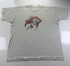 Vintage 90s Blood donor superhero tee gray XL faded tag heroes graphic t-shirt