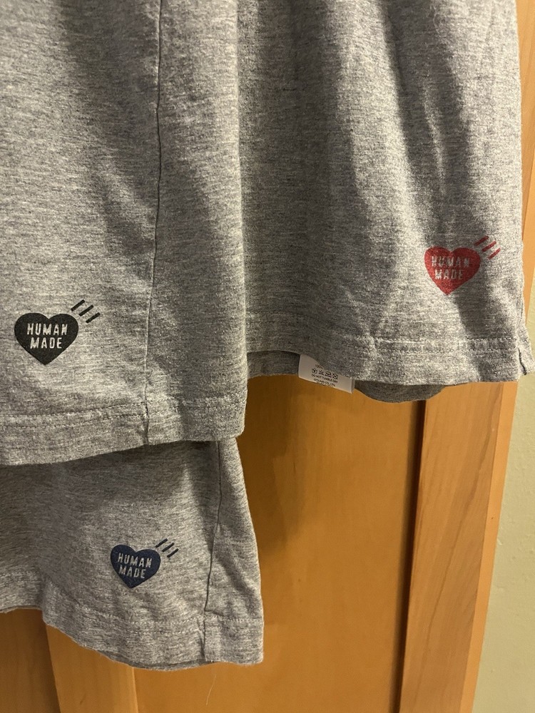 HUMAN MADE Plain Gray Shirts – THREE Size (M) Medium T-shirts – NIGO Streetwear