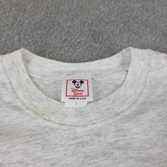 Vtg Single Stitch Mickey Mouse T-Shirt Two Tone Sleeves Size L Distressed Disney