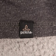 prAna Hoodie Mens M Gray Heathered Organic Cotton hooded tee long sleeve