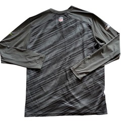 NIKE Seattle Seahawks NFL On Field Dri-FIT Long Sleeve Shirt Mens XXL Gray