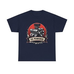 V8 Powered Muscle Engine T-Shirt Graphic Tee for Car Guys Gift