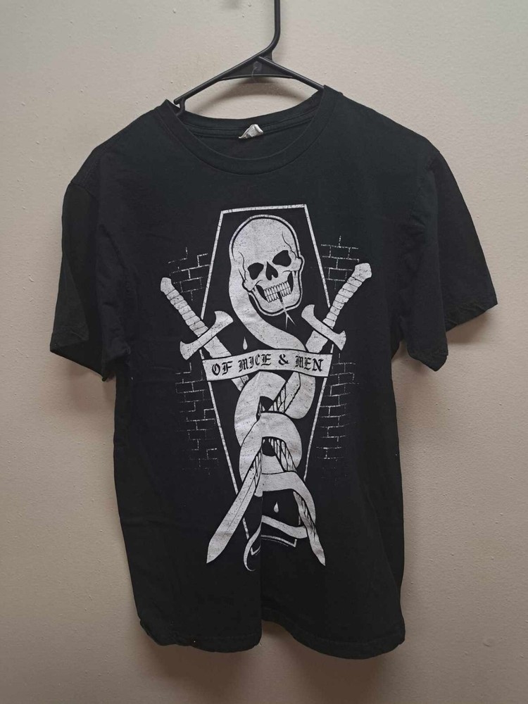 OF MICE & MEN Men’s Black Large T-Shirt SHIPS WORLDWIDE