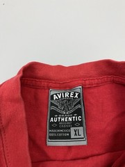 Avirex Shirt Mens XL Red Cross Graphic Tee Cotton Crew Neck Gold Foil Design