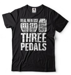 Manual Transmission Car T-shirt Three Pedals Sports Car Birthday Gift Mens Tee