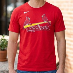 Nike Men St Louis Cardinals Nolan Arenado 28 MLB Player T-Shirt Red Short Sleeve
