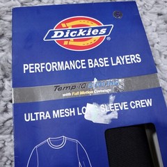 Dickies Temp Iq Ultra Mesh Long Sleeve Crew Shirt Top Men’s Small 34-36 Black